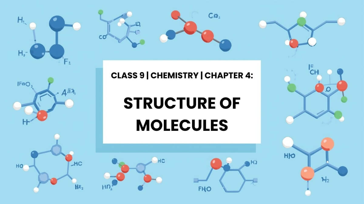 Molecular bonding illustration for Class 9 Chemistry Chapter 4 Structure of Molecules.