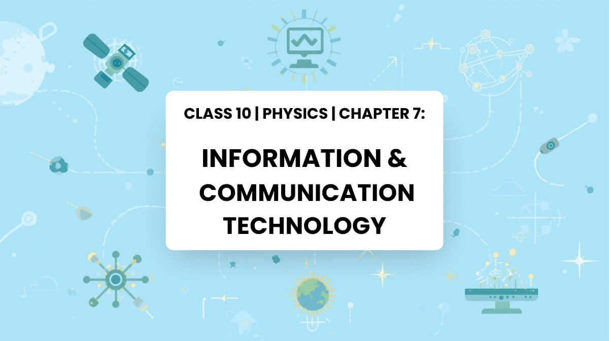 ICT communication systems illustration for Class 10 Physics MCQ blog post
