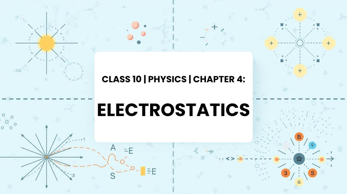 Electrostatics charge and electric field illustration for Class 10 Physics MCQs